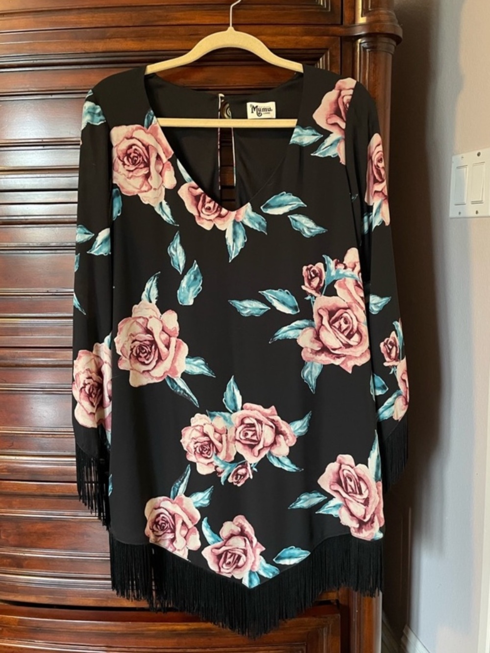 Show Me Your MuMu Roses & Rodeo Fringe Dress - Picture 2 of 3